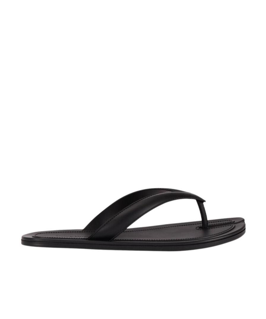Shop Maison Margiela Tabi Thong Sandals In Black