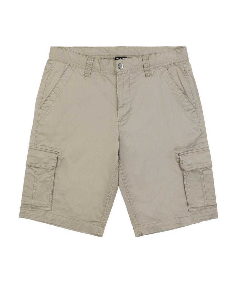 Ea7 Logo Patch Shorts In Nude