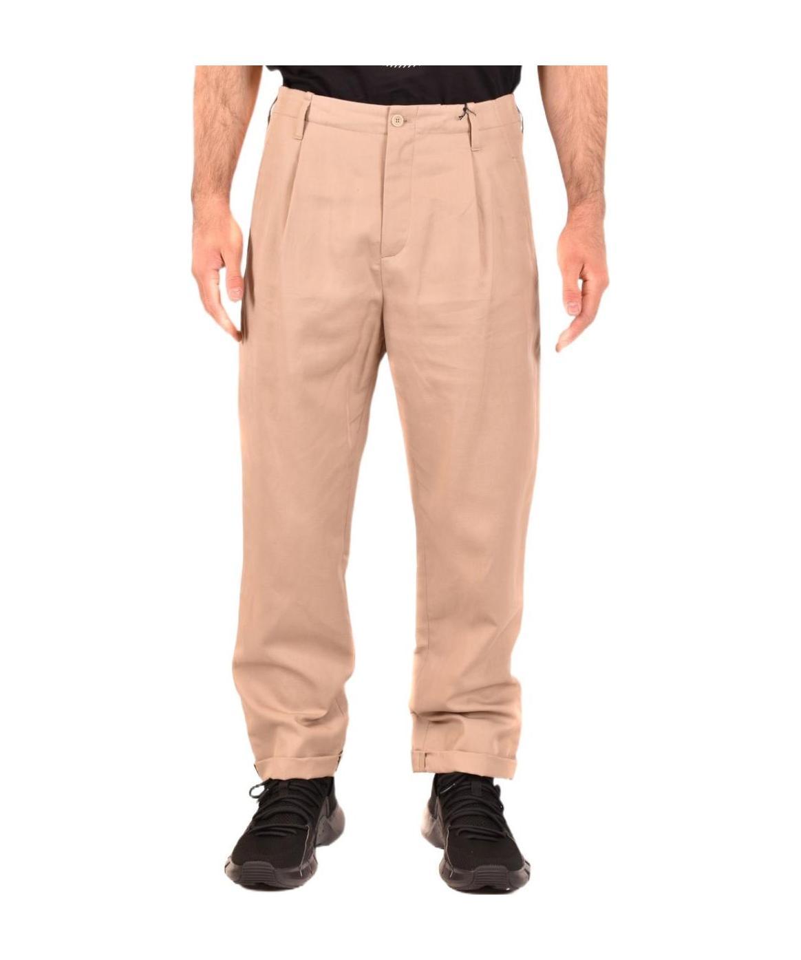 Neil Barrett Sky Trousers With Pleated Front In Nude