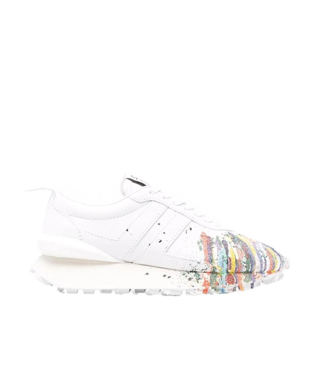 Lanvin White Gallery Dept. Edition Leather Bumpr Sneakers In White