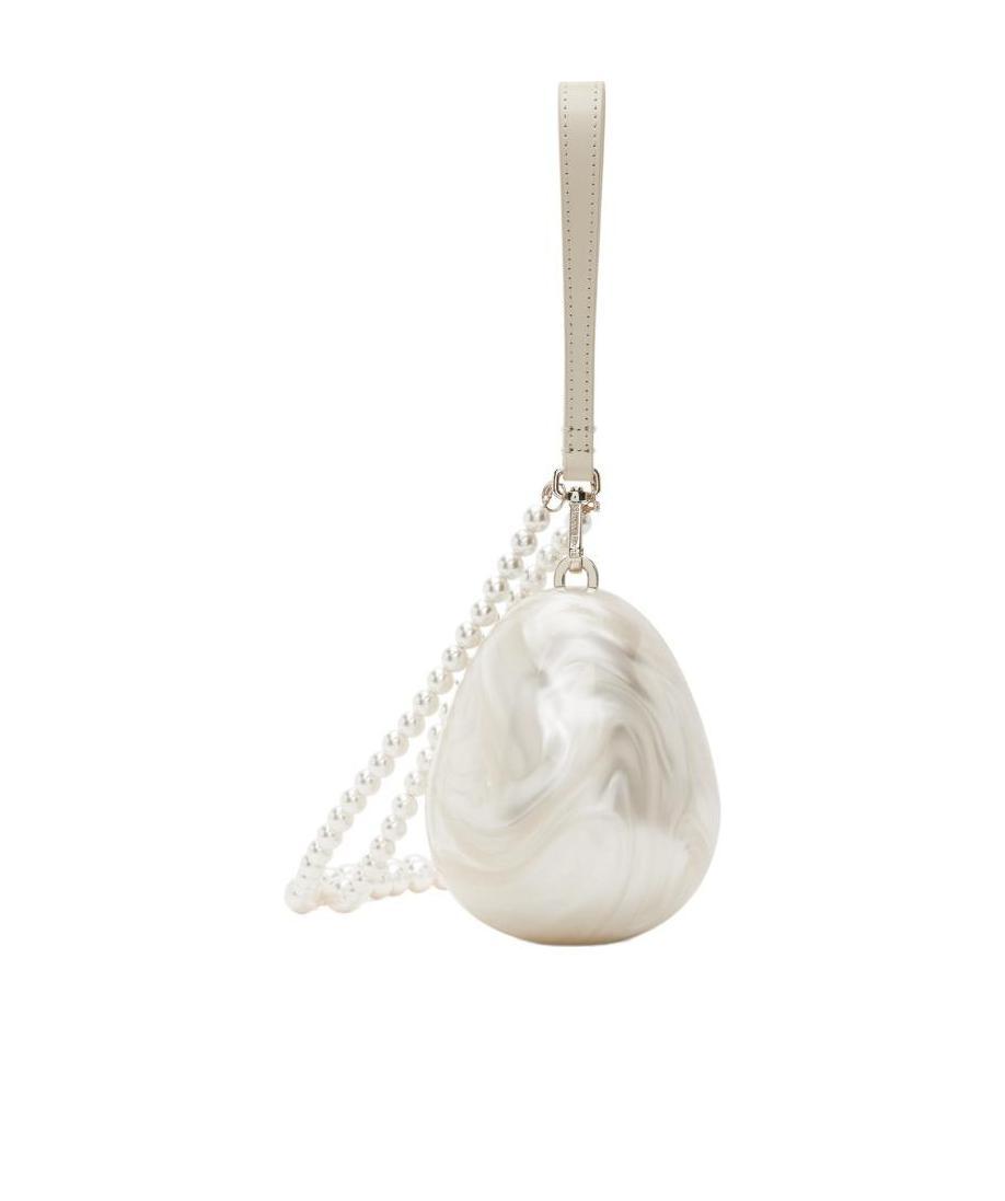 Simone Rocha Micro Egg Pearl-effect Clutch Bag In White