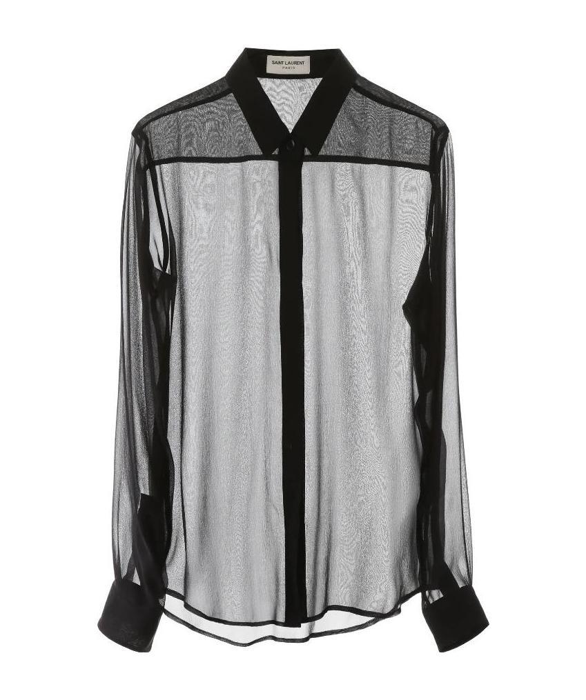 Saint Laurent Straight Shirt In Black