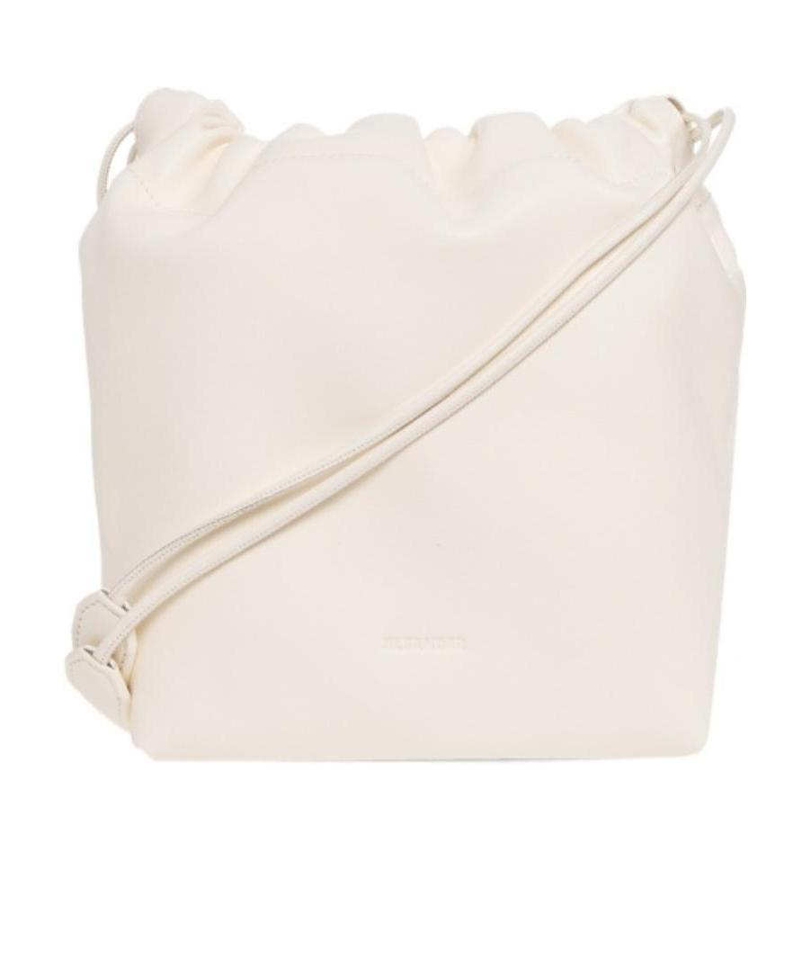 Jil Sander Drawstring-fastening Shoulder Bag In White