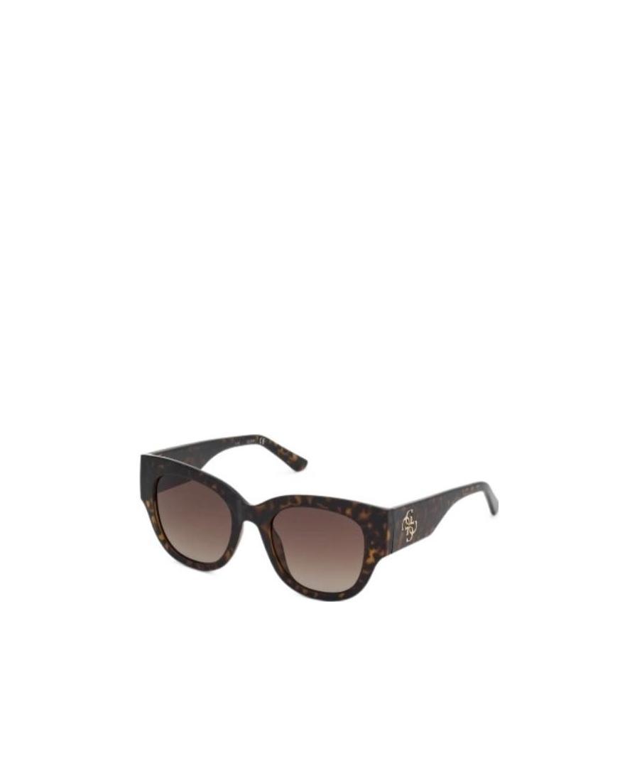 Guess Multi-color Logo Sunglasses In Brown