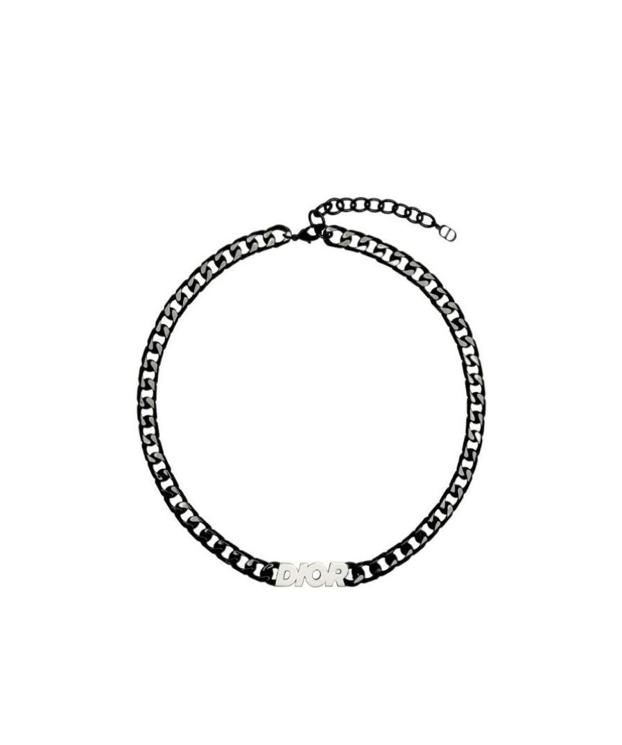 Dior '' Chain Link Necklace In Black