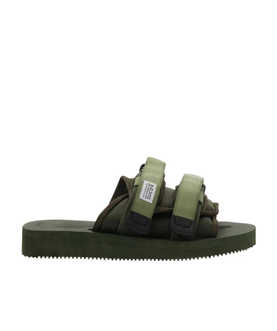 Suicoke Logo Sandals In Green