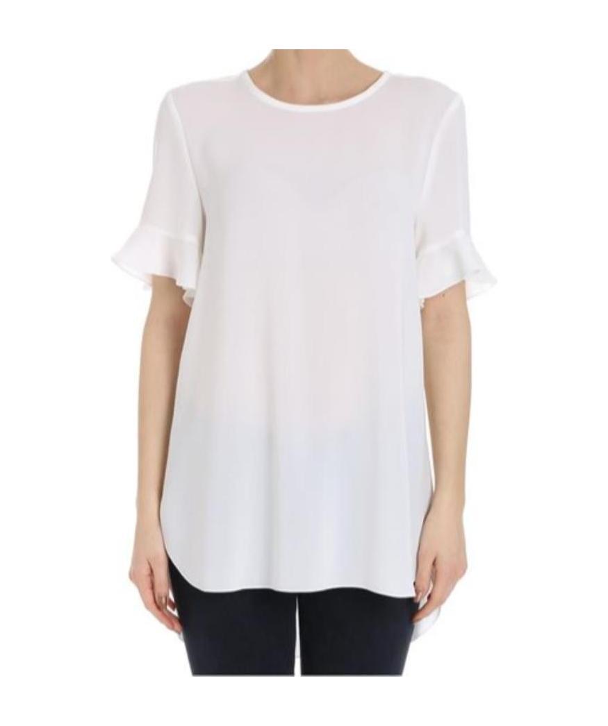 Max Mara Logo Blouse In White
