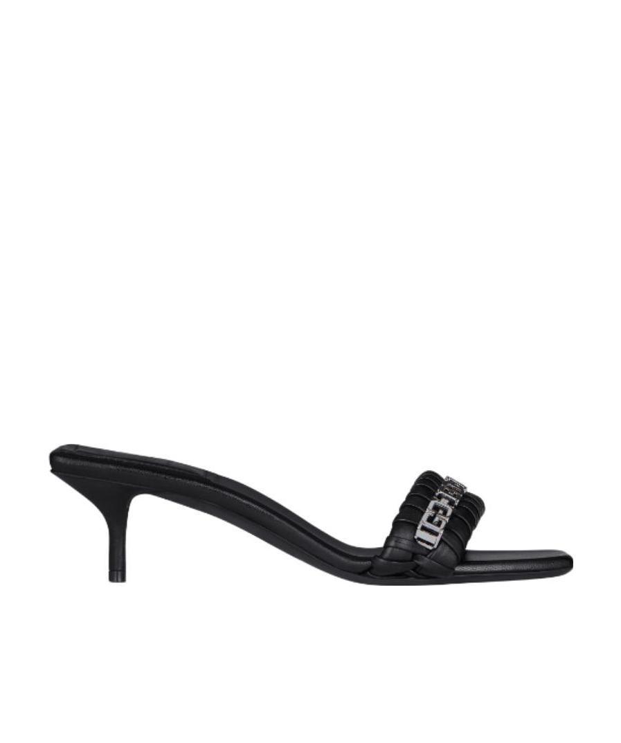 Givenchy G Woven Details Sandals In Black
