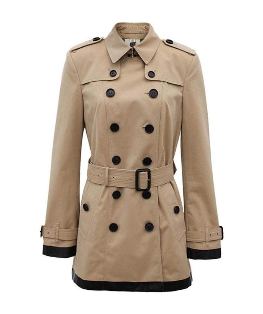 Burberry Double-breasted Trench Coat In Brown