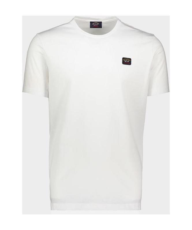 Shop Paul & Shark Logo-patch Cotton T-shirt In White