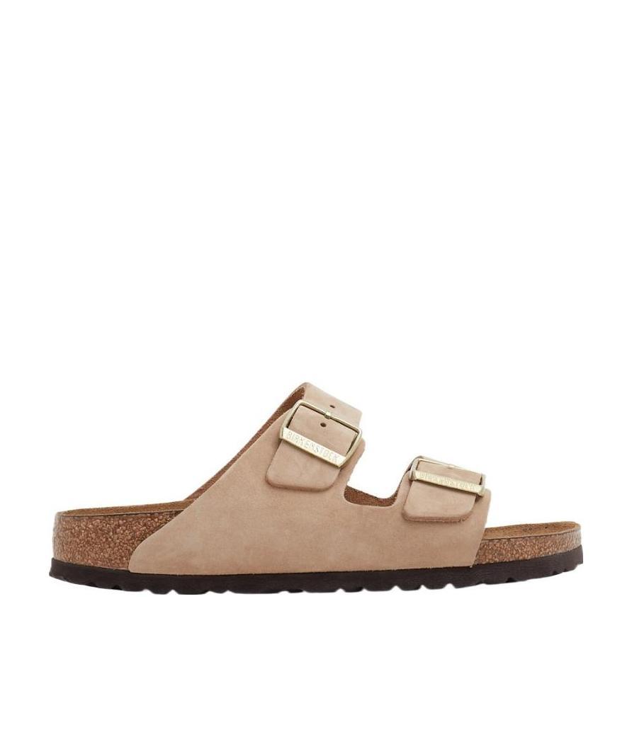 Shop Birkenstock Arizona Leather Sandals In Nude