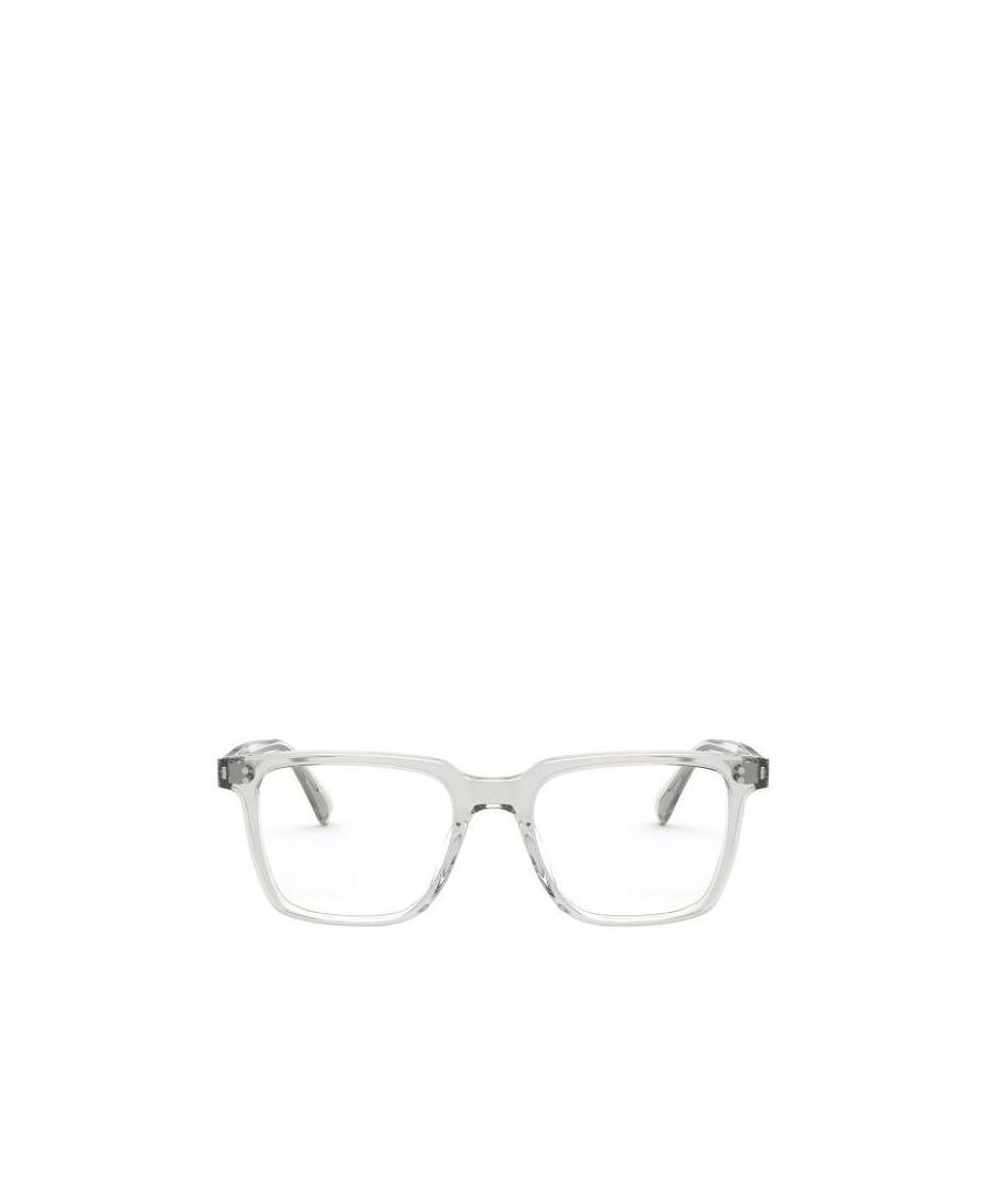 Oliver Peoples Geometric Frame Flat Mirror In Gray