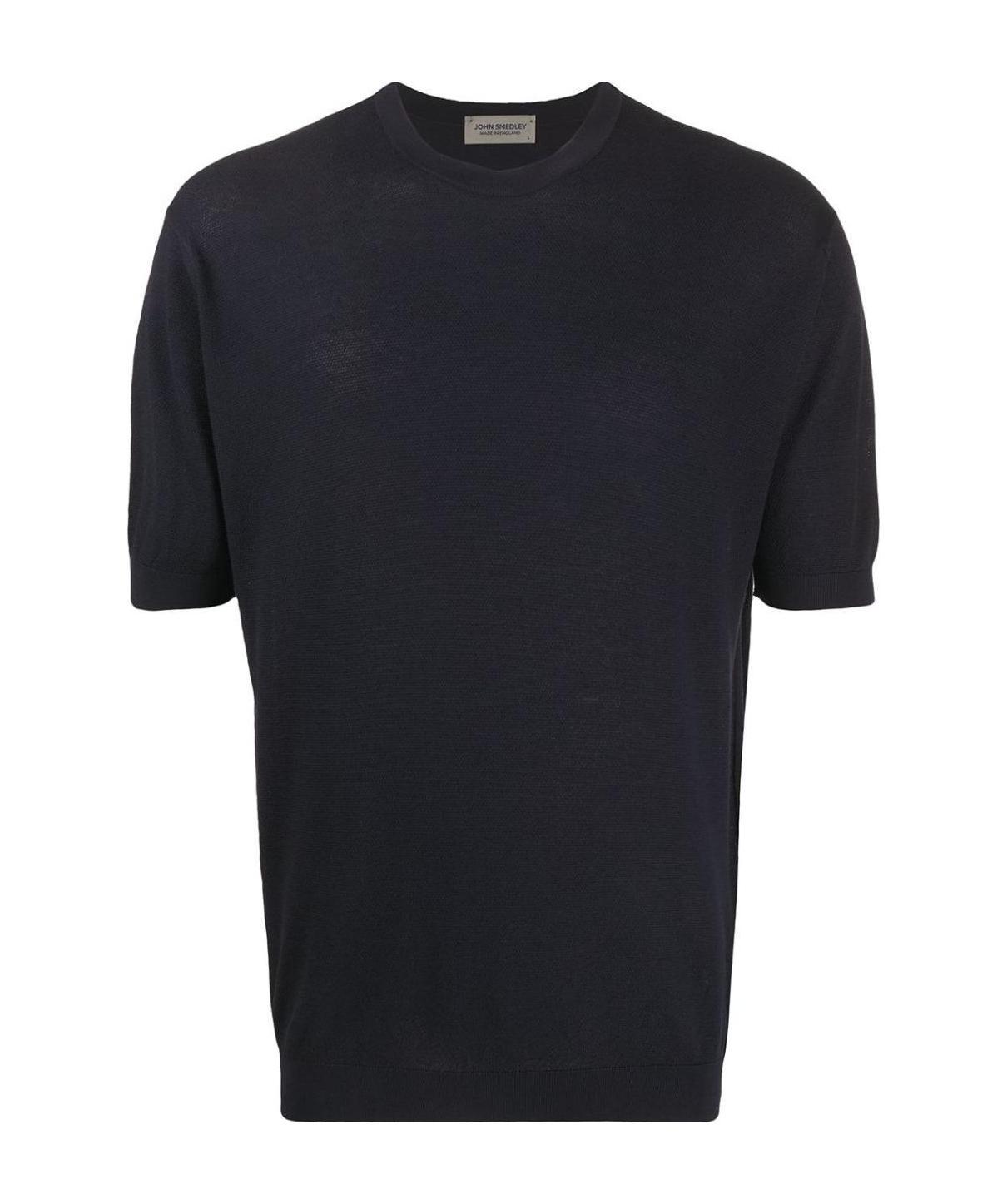 John Smedley Belden Short Sleeves Crew Neck T-shirt Clothing In Black