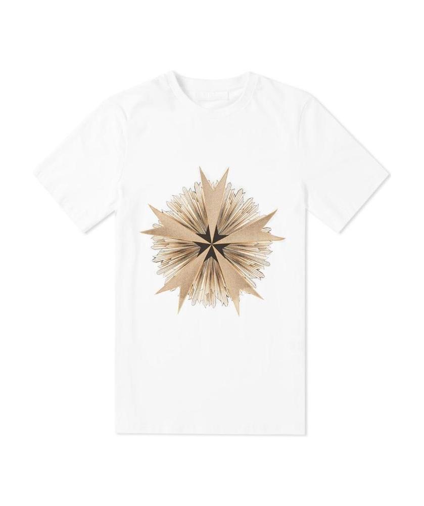 Neil Barrett Short-sleeved Round Collar T-shirt In White