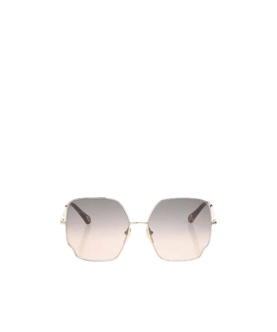 Chloé Logo Sunglasses In Gray