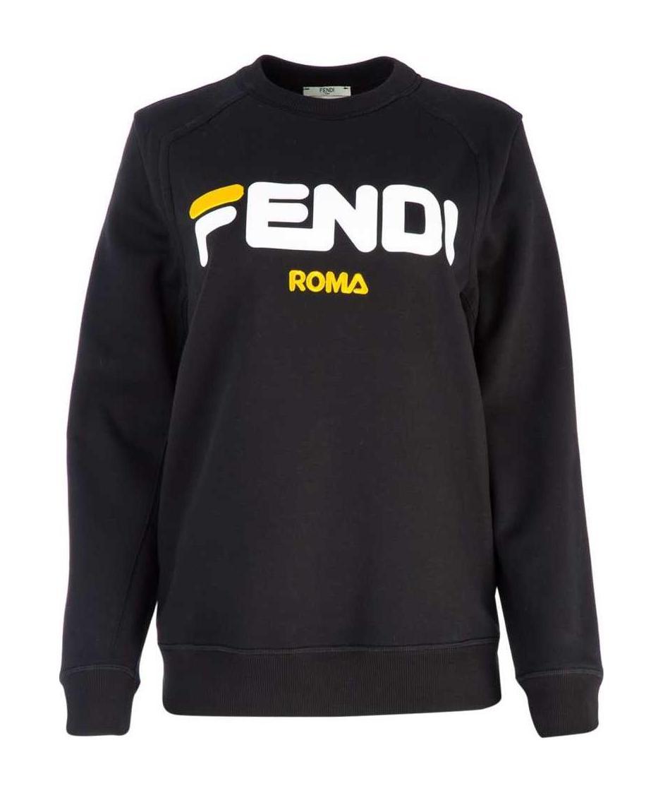 Fendi Logo Print Special Edition Sweater In Black
