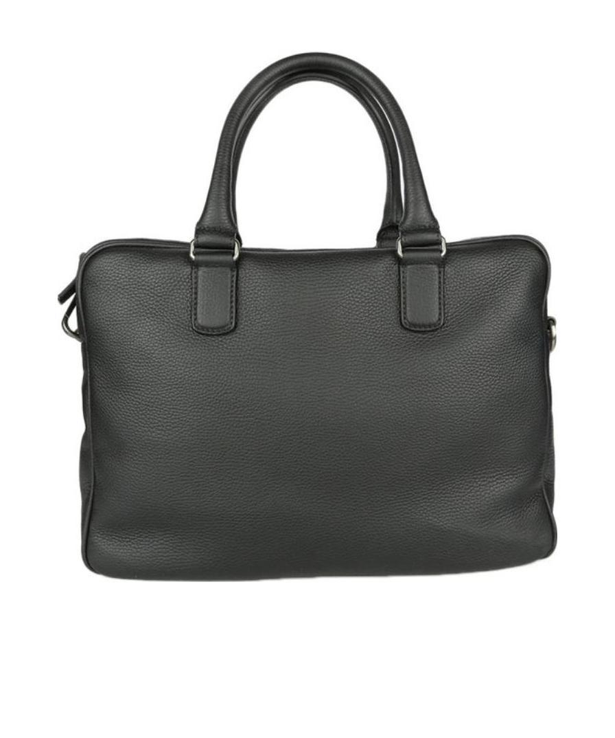 Giorgio Armani Black Logo Handbag In Black