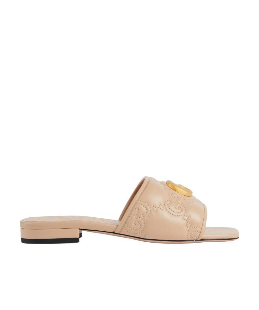 Gucci Gg Matelassé Slide Sandals