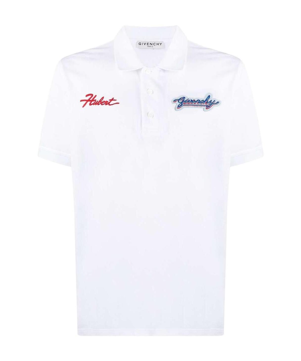 Givenchy Logo-patch Polo Shirt In White