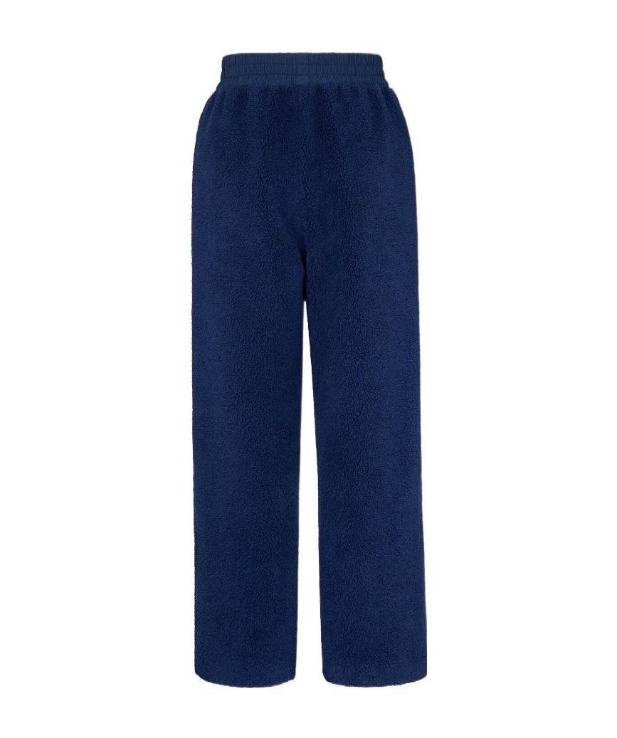 Fendi Fleece Straight-leg Track Pants In Blue