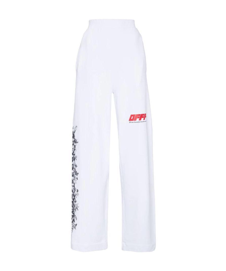 Off-white Logo Printed Sweatpants In White