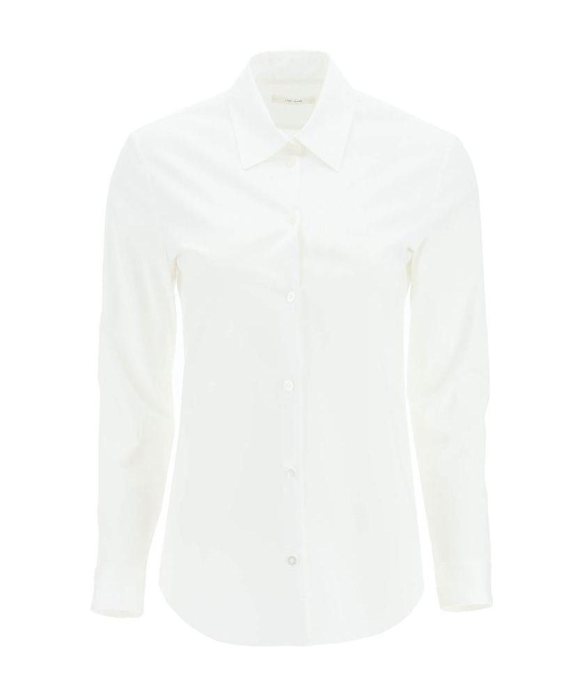 The Row Long-sleeve Cotton Shirt In White