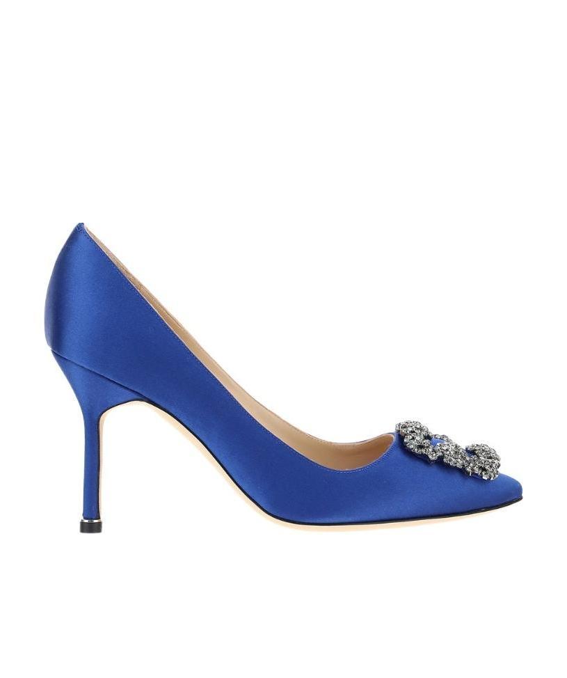 MANOLO BLAHNIK HANGISI 85MM POINTED PUMPS