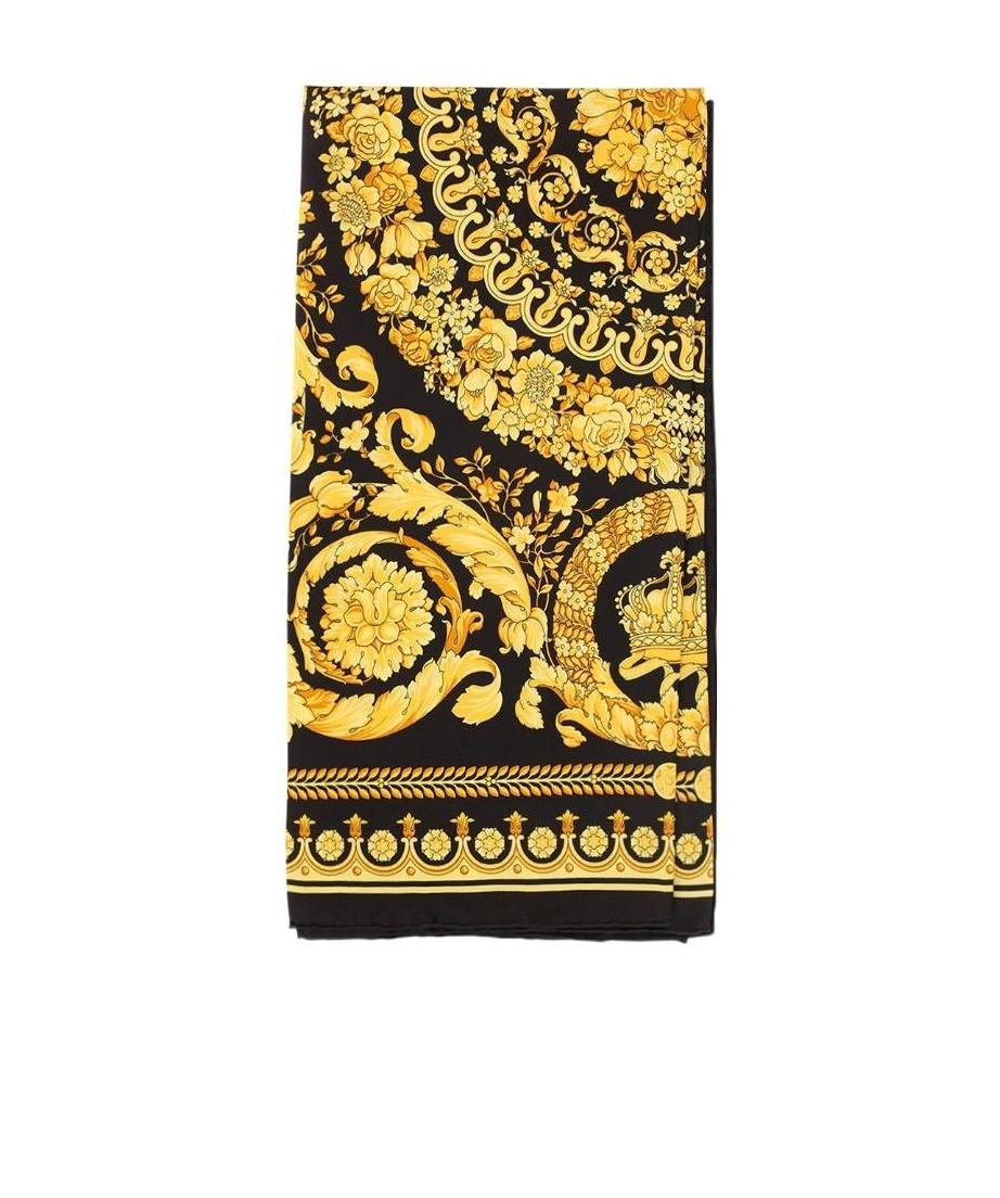 Versace Baroque-pattern Scarf In Yellow
