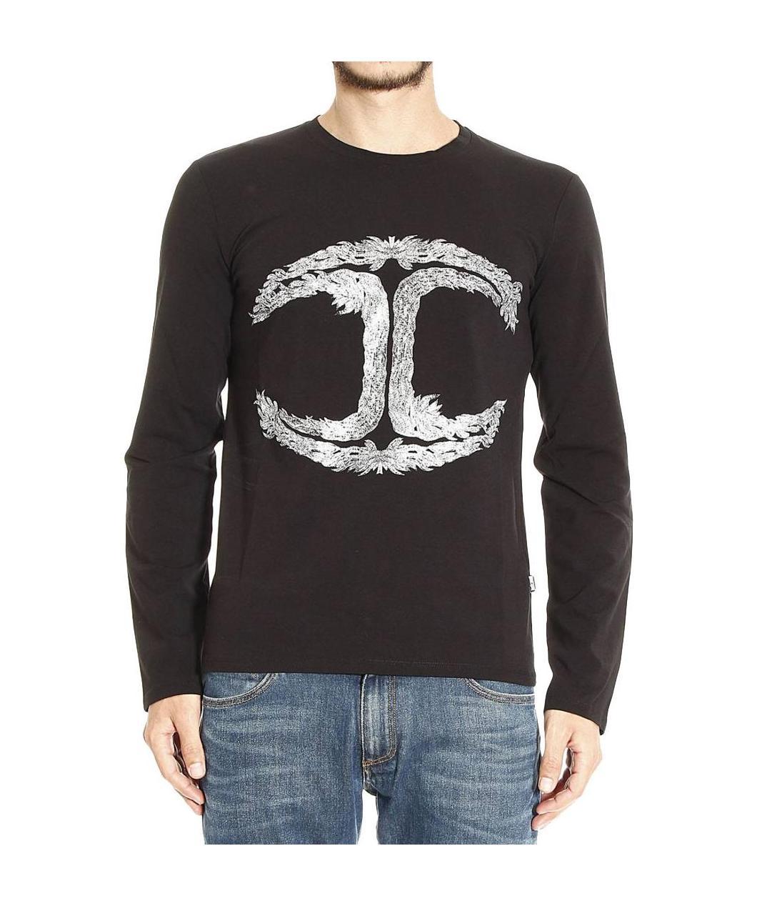 Just Cavalli Printed T-shirt In Black