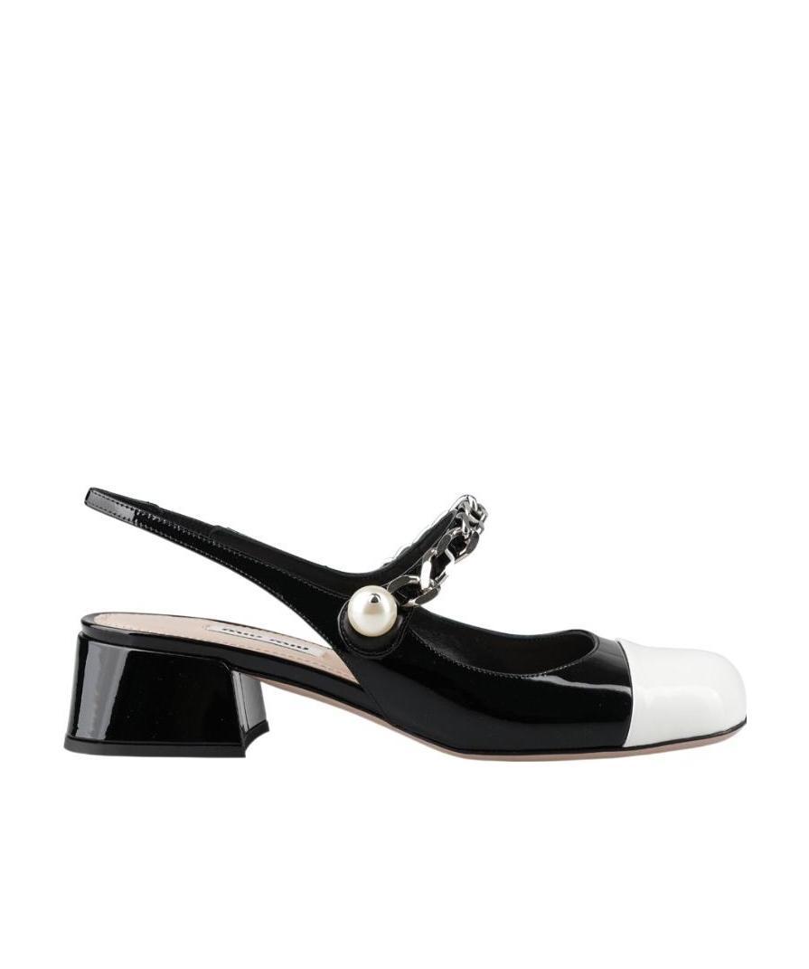 Miu Miu Two-tone Chain-link Pumps