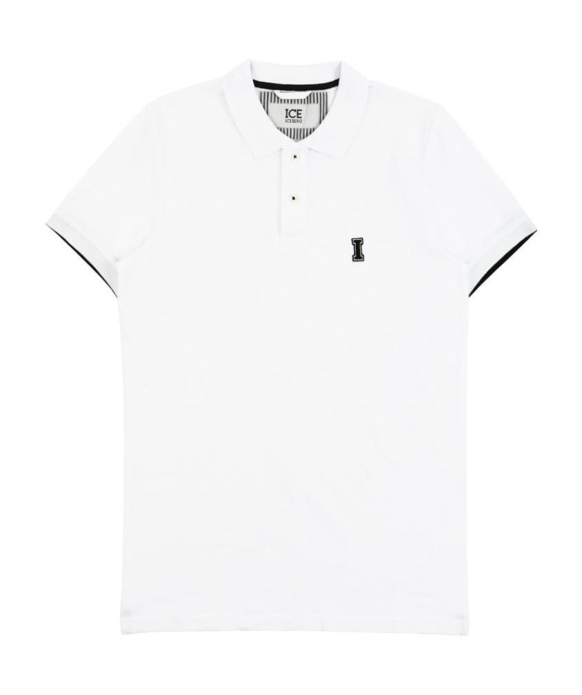 Iceberg Logo Polo Shirt In White
