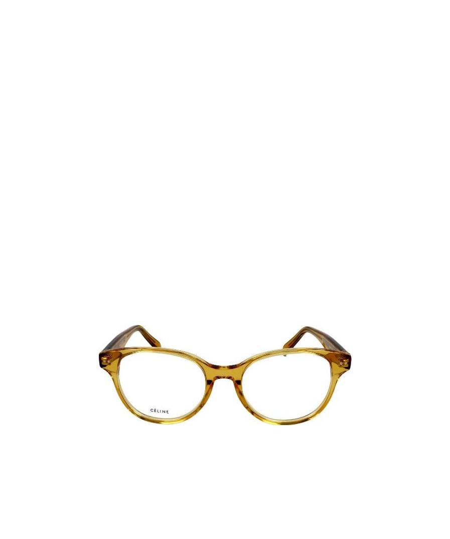 Celine Logo Transparent Flat Lens In Yellow