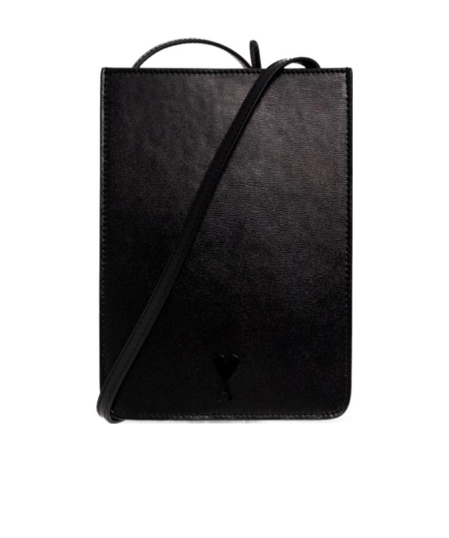 Ami Alexandre Mattiussi Logo Shoulder Bag In Black