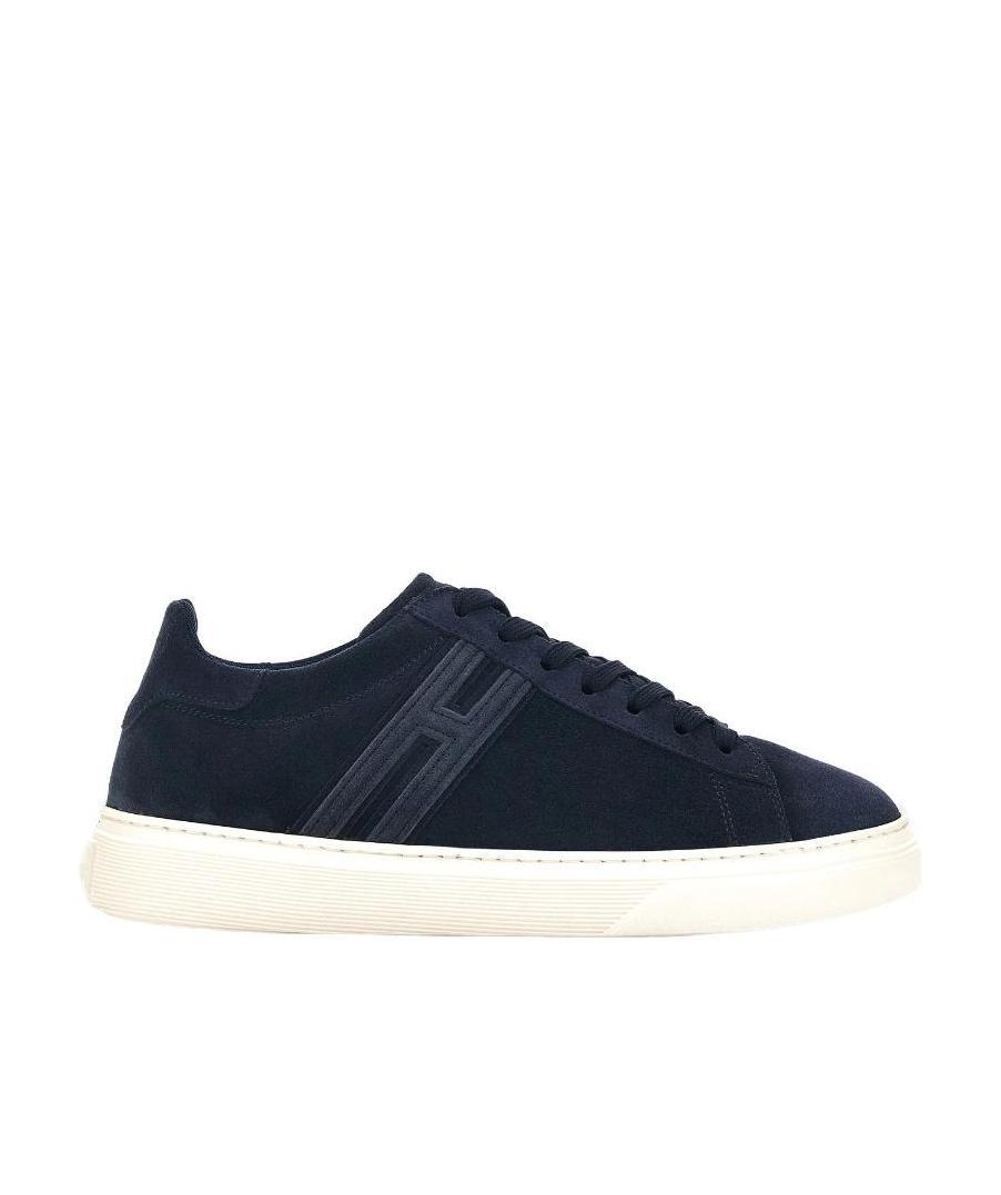 Hogan Rebel Low-op Suede Sneakers In Black