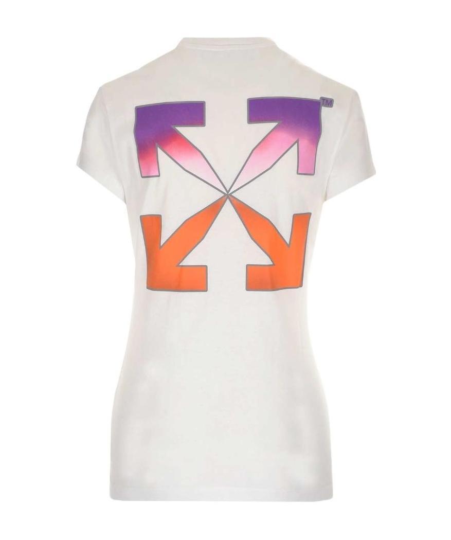 Shop Off-white Gradient-style Logo T-shirt In White