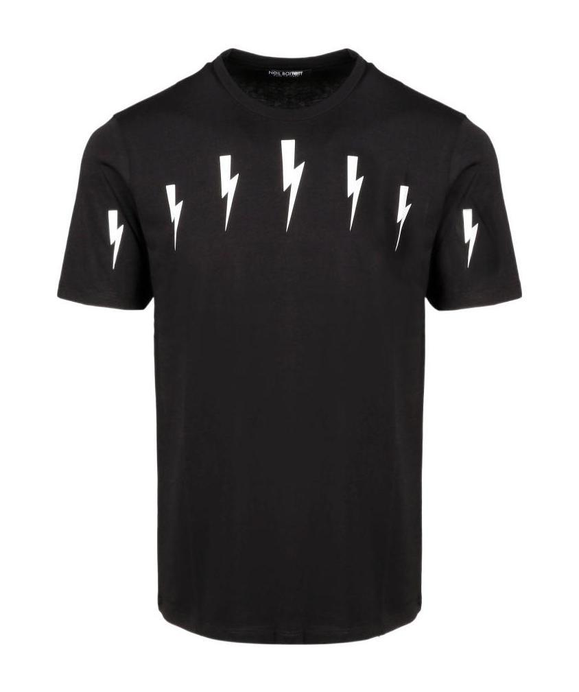 Neil Barrett T-shirt With Round Neck And Short Sleeves In Black