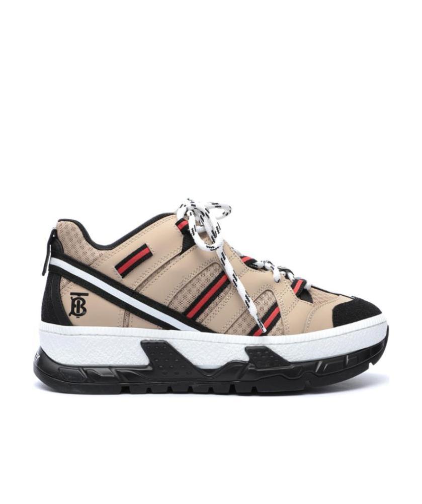 Burberry Mesh Low-top Casual Shoes In Brown