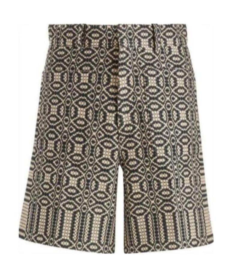 Dior Printed Casual Shorts In Black