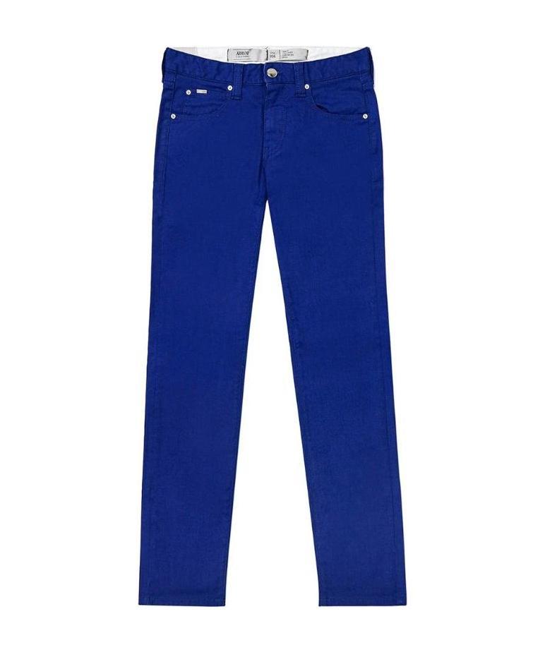 Armani Collezioni Straight Stretch Jeans In Blue