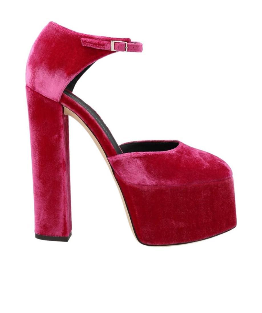 Giuseppe Zanotti Bebe Pumps In Fuxia Velvet In Red