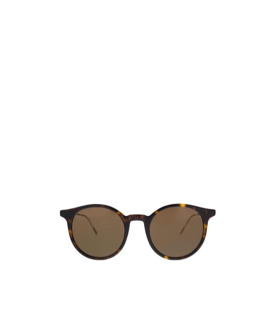 Montblanc Round Sunglasses In Brown