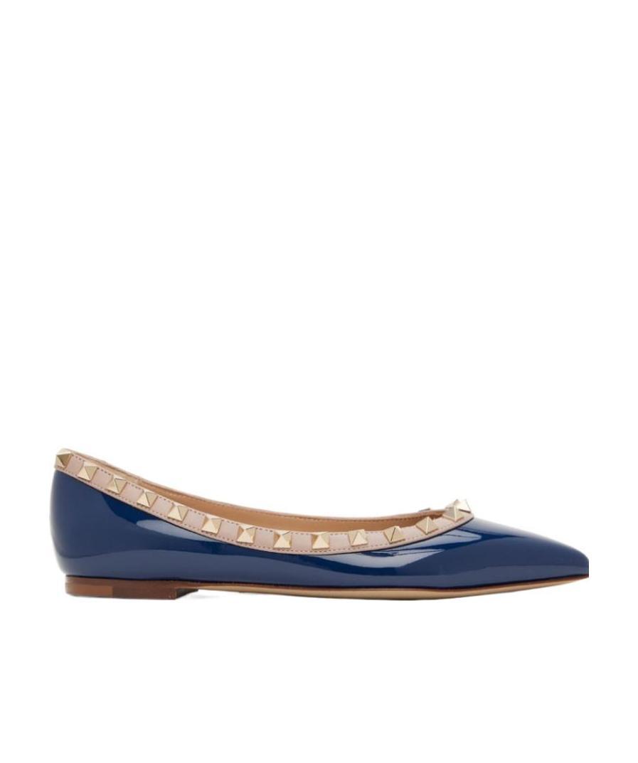VALENTINO GARAVANI LOGO FLAT-SOLED BALLET SHOES