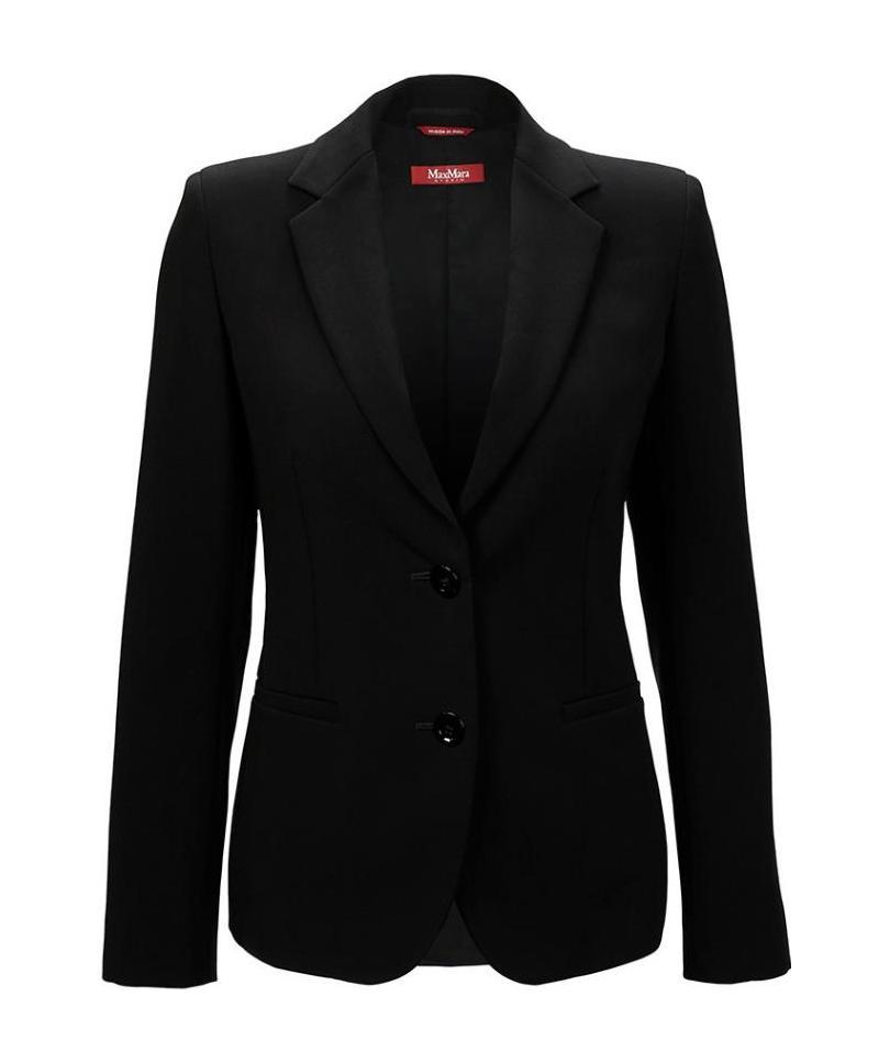 Max Mara Lapel Suit Jacket In Black