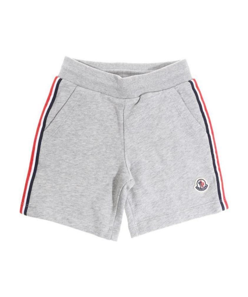 Moncler Logo Patch Shorts In Gray