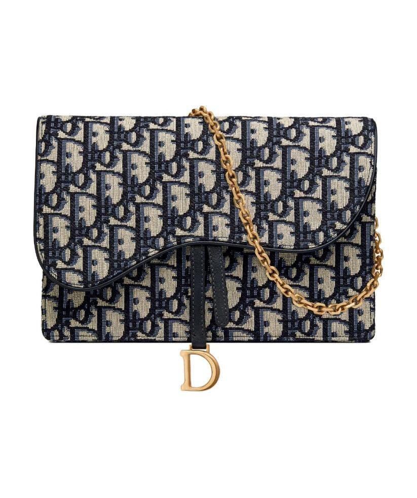 Dior Saddle Pouch In Black