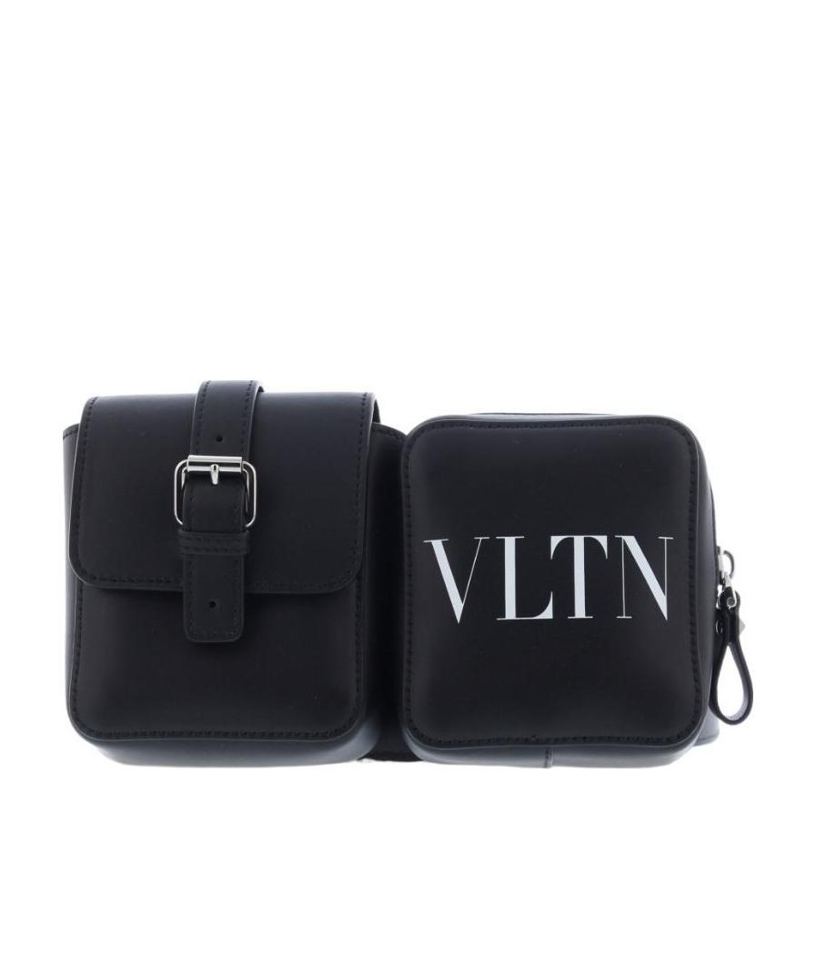 Garavani Leather Handbag with Frontal Logo Print