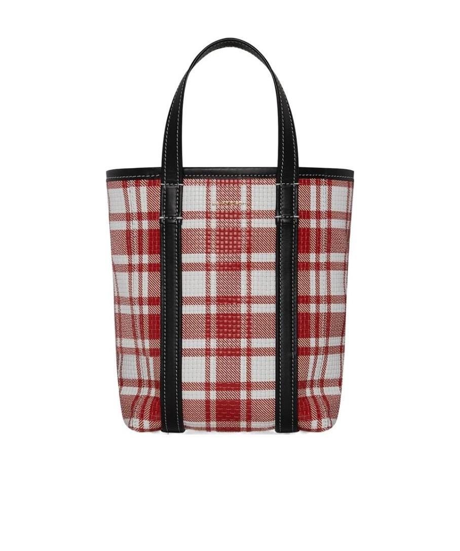 Balenciaga Small Barbes Shopping Bag In Printed Leather In Multicolor