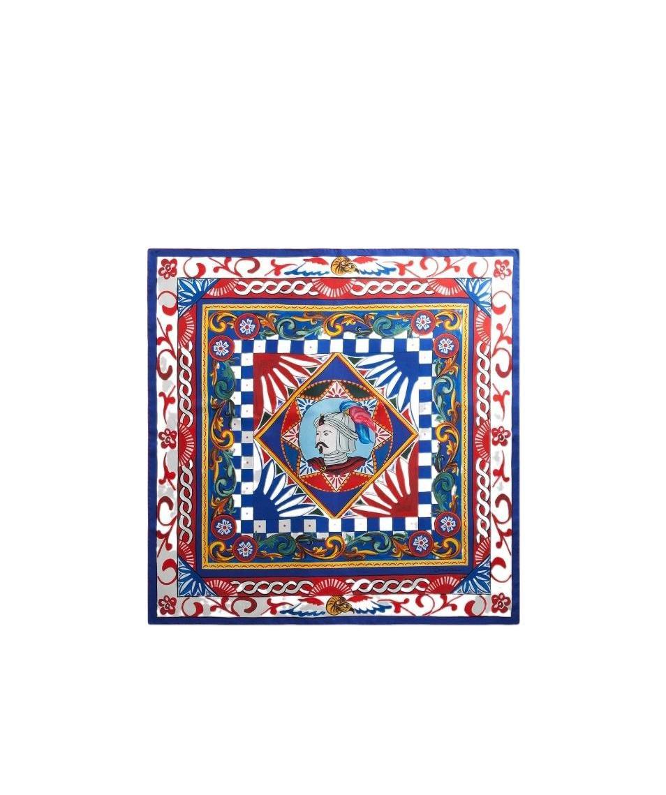 Dolce & Gabbana Geometric-print Multi-panel Scarf In Multicolor
