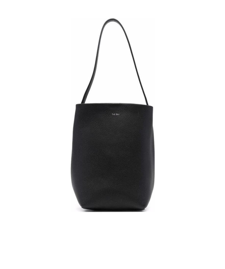 The Row Embossed-logo Detail Tote Bag In Black