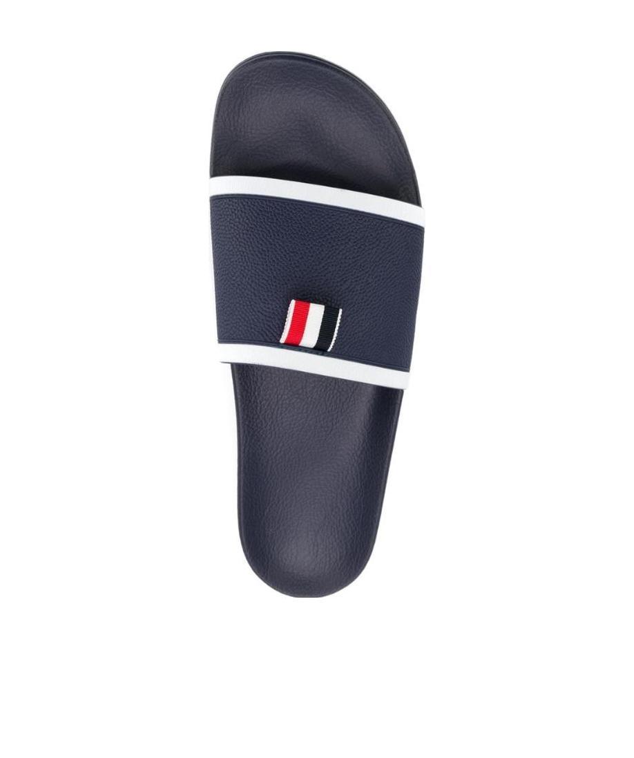 Thom Browne Molded Pool Slides In Black